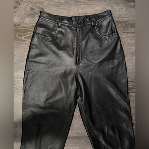Genuine leather pants